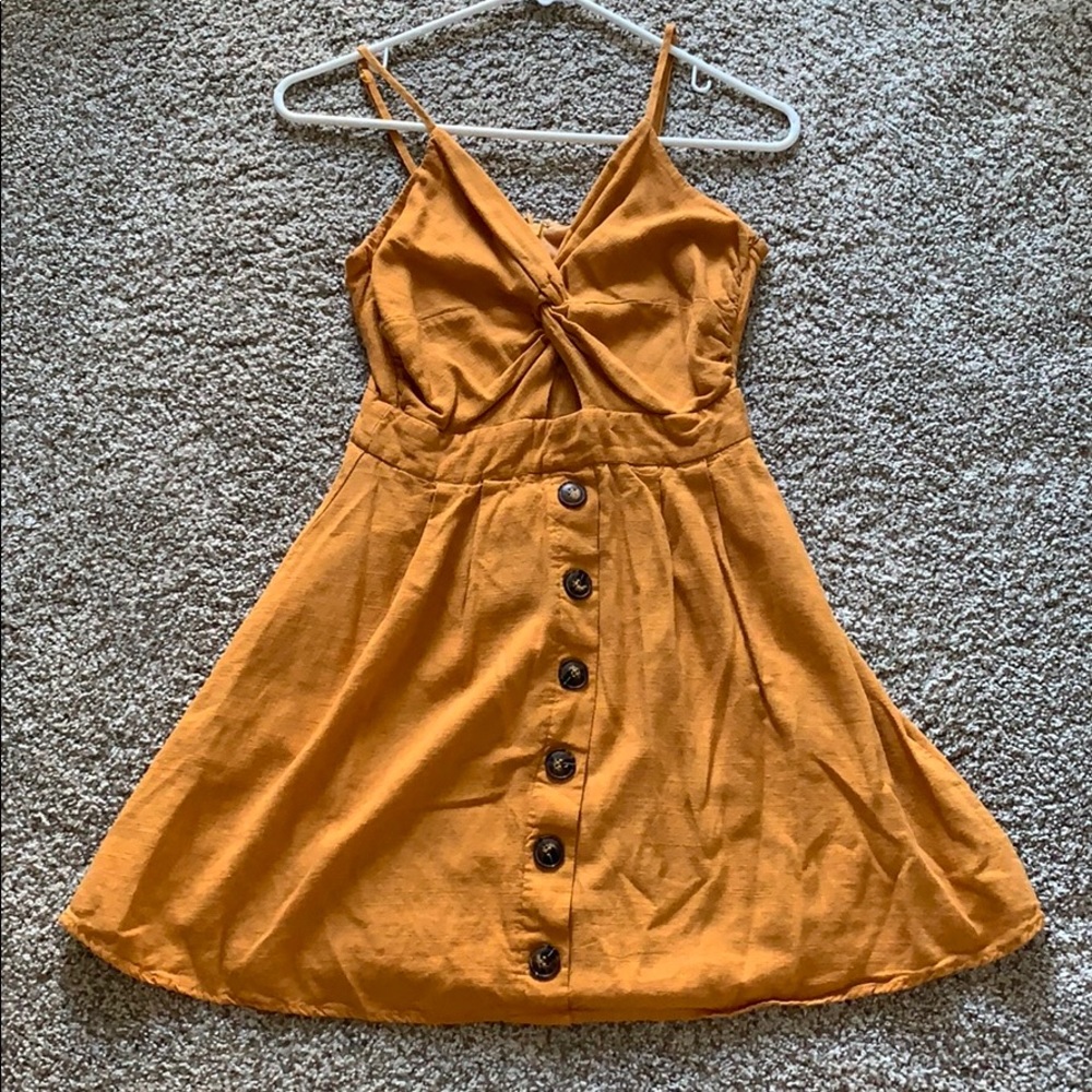 🔥2 for $15 Burnt Mustard/Orange Dress Summer S